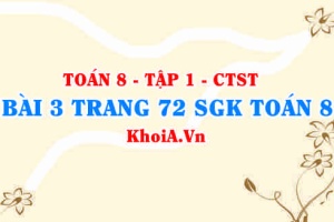 Bài 3 trang 72 SGK Toán 8 Tập 1 Chân trời sáng tạo